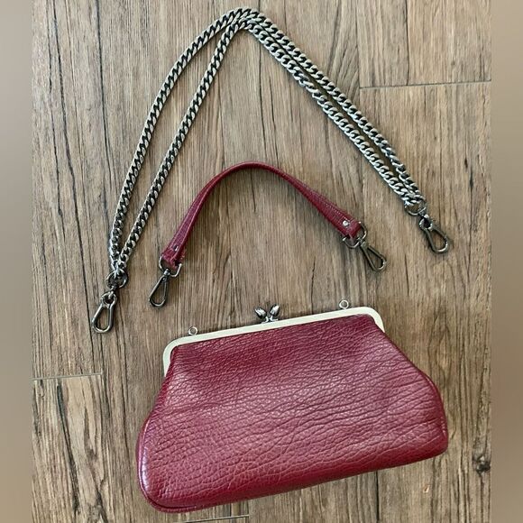 Handmade Genuine Premium Cowhide “Tulip” Kisslock Wristlet/Shoulder Bag - Picture 12 of 16